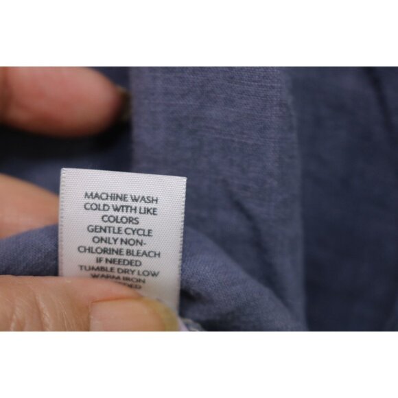 J.Jill 3/4 Sleeve Tunic-Linen Blend-Crochet-Size Small-Minimalist-Lagenlook - Picture 6 of 11